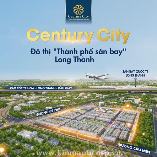 Dự án Century City nằm tại mặt tiền DT769 chỉ cách Sân Bay Quốc Tế Long Thành 2km.