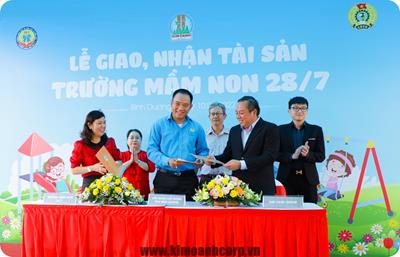 Kim Oanh Group chính thức bàn giao tài sản Trường Mầm Non 28/07 đón năm học mới