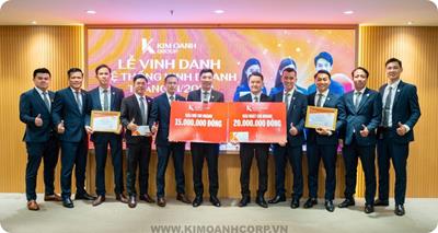Kim Oanh Group vinh danh các chi nhánh dẫn đầu hệ thống tháng 11/2023