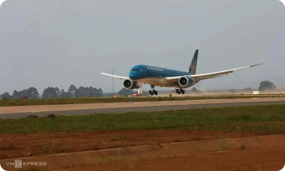 Boeing 787 Dreamliner đáp xuống Sân bay Long Thành Bước thử nghiệm quan trọng