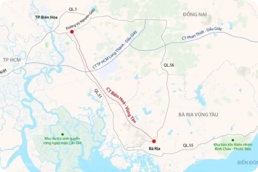 Cao tốc Biên Hòa – Vũng Tàu dự kiến thông xe tạm trong tháng 4