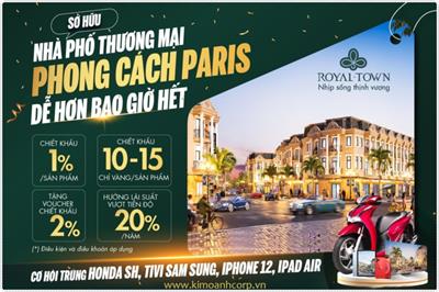 ROYAL TOWN CỦA KIM OANH GROUP PHỐ THƯƠNG MẠI ĐẲNG CẤP TẠI TP.DĨ AN BÌNH DƯƠNG