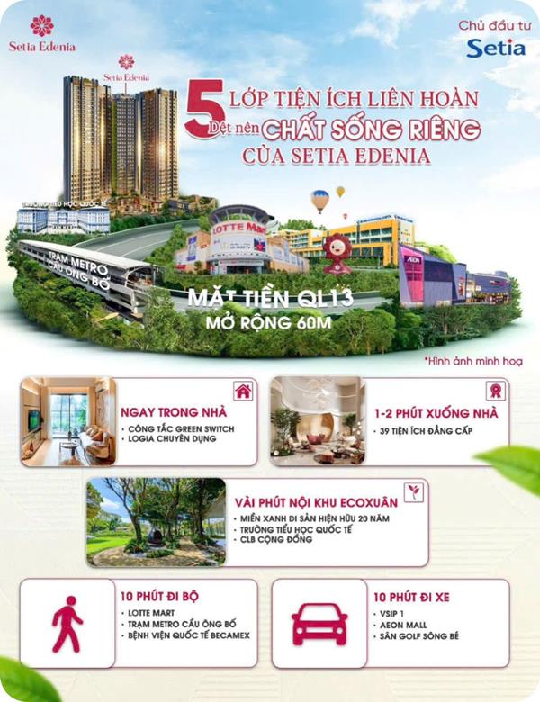 Setia Edenia Trải nghiệm đậm chất riêng giữa 5 lớp tiện ích liên hoàn