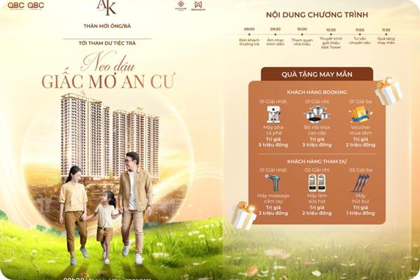 Sự kiện “Neo Đậu Giấc Mơ An Cư” – AK Tower | Trải nghiệm sống chuẩn mực & nhận quà giá trị
