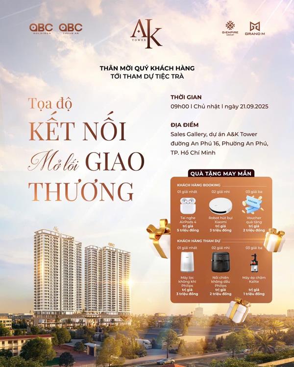 Thảnh thơi nhận nhà tại AK Tower – Thanh toán chỉ 6 triệu/tháng