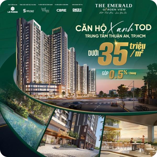 The Emerald Garden View Chuẩn sống xanh tiện nghi tại Thuận An