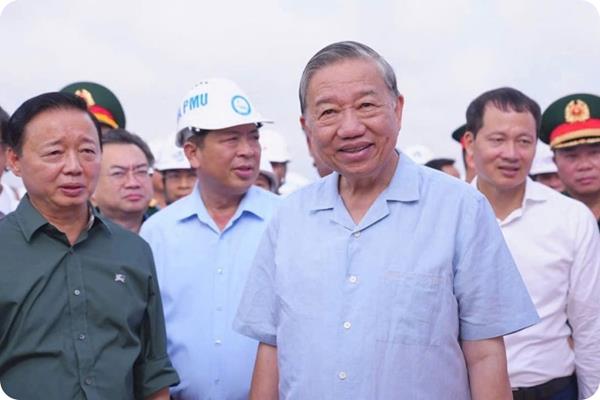 Tổng Bí thư Tô Lâm kiểm tra tiến độ Sân bay Long Thành — VINACONEX được ghi nhận tiêu biểu