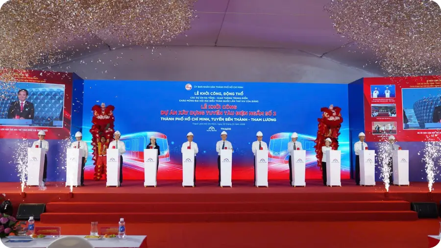 TP.HCM bấm nút khởi công Metro số 2, quyết liệt đẩy nhanh tiến độ phát triển đô thị xanh