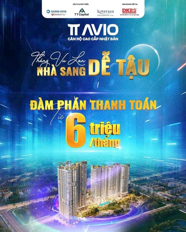 TT AVIO ra mắt Block Orion – Căn hộ TMDV chỉ 6,6 triệu/tháng