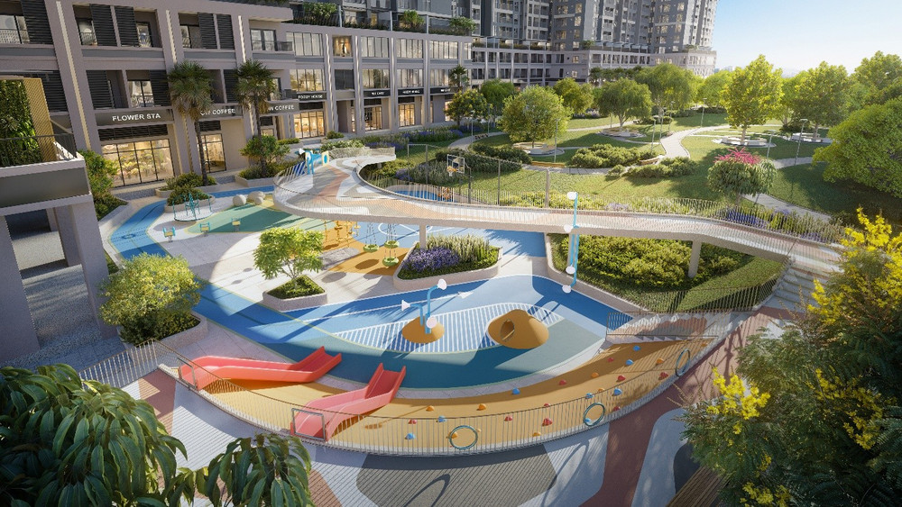 Công viên đa thế hệ Amazone Park hài hòa mảng xanh và sân chơi cho trẻ