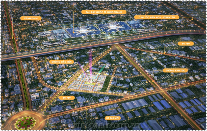 Dự án Khu Đô Thị Century City Kim Oanh chỉ cách Sân Bay Quốc Tế Long Thành 2km.