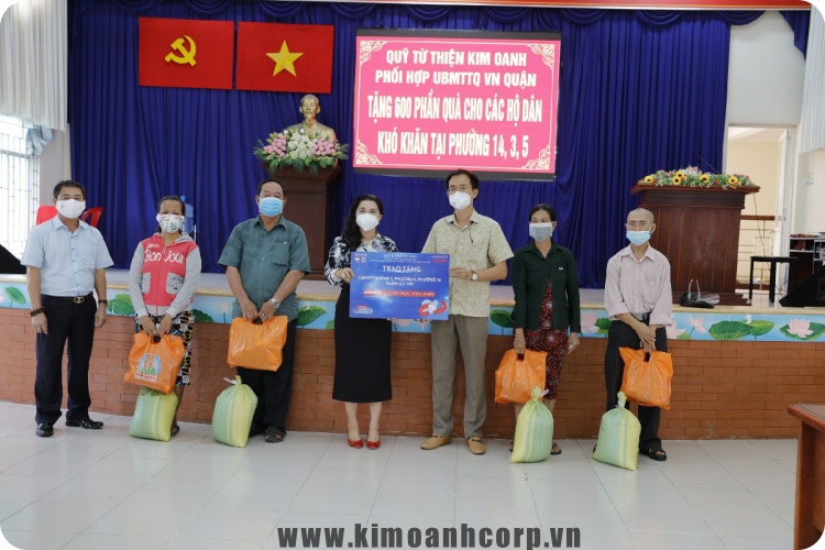 Người dân các phường 14,3,5, Quận Gò Vấp sẽ nhận được quà của Quỹ Từ thiện của Kim Oanh Group.