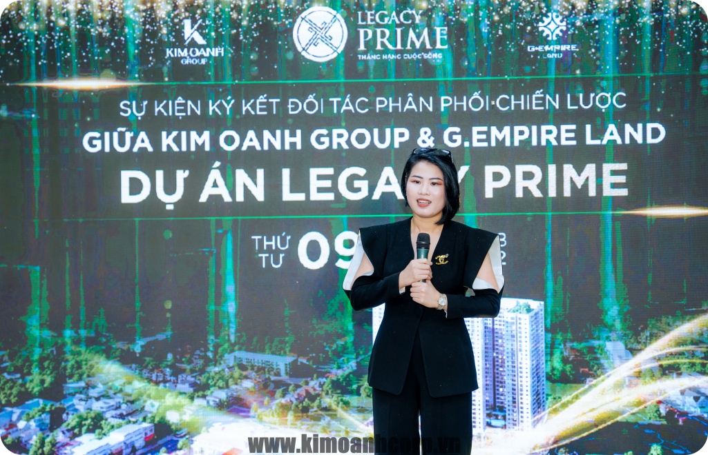 Đại diện đơn vị phân phối, bà Nguyễn Thị Dung – Tổng Giám đốc G.Empire Land phát biểu tại sự kiện.