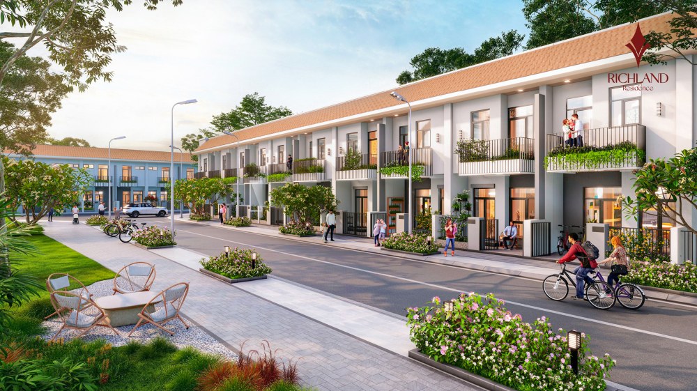 Phối cảnh phân khu nhà ở xã hội tại dự án Richland Residence của Kim Oanh Group.