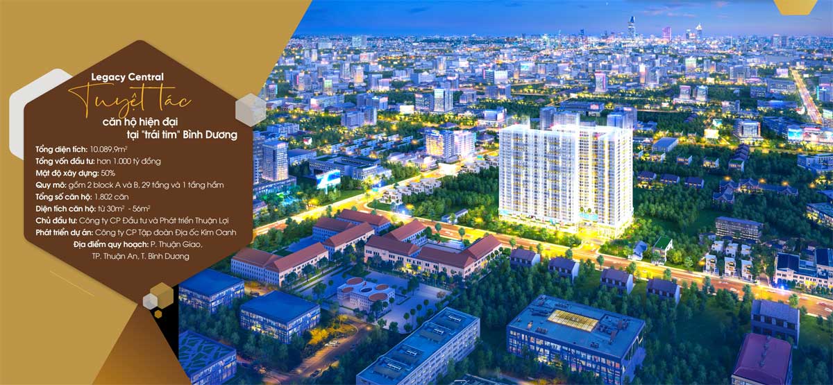Toàn cảnh dự án căn hộ Legacy Central Thuận An