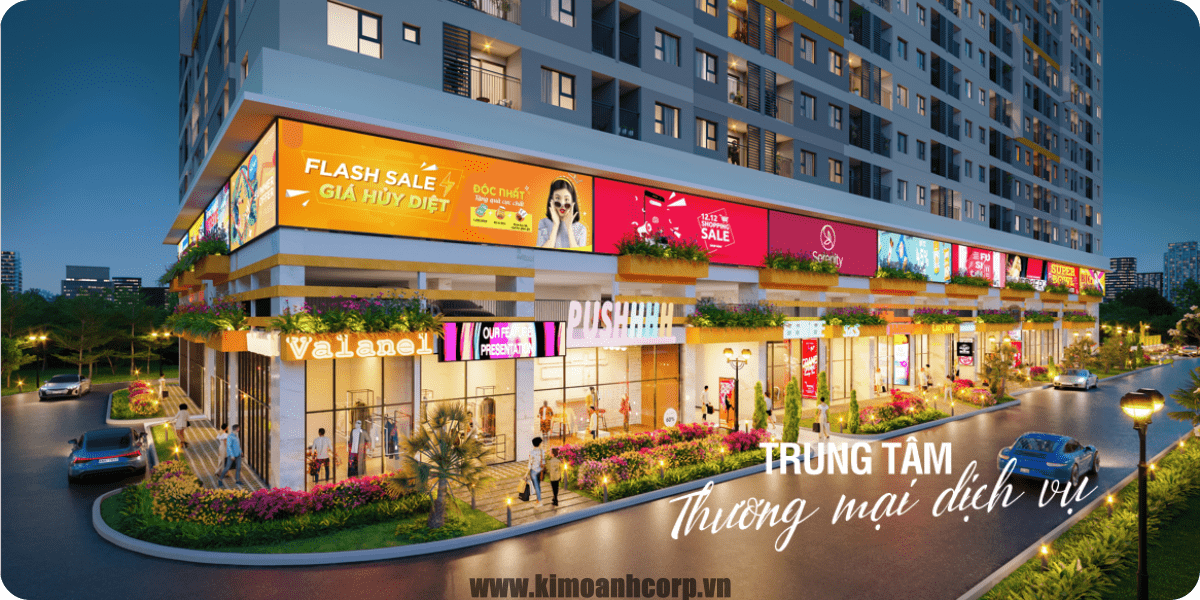 Trung tâm thương mai. shophouse, quán coffee, trường mầm non nằm ngay tầng trệt của Căn Hộ Legacy Central.