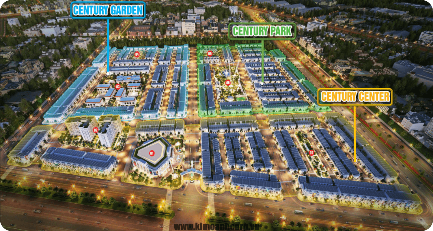 Khu Đô Thị Sân Bay Century City - mặt tiền đường DT769 mở rộng 45m, đường Cầu Mên mở rộng 32m.