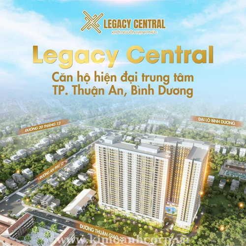 Dự án Căn hộ Legacy Central. Nằm tại mặt tiền Thuận Giao 25 - trung tâm Thành Phố Thuận An.