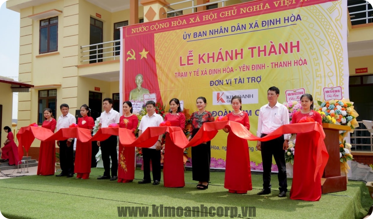 Lễ cắt băng khánh thành Trạm y tế xã Định Hoà, huyện Yên Định, tỉnh Thanh Hoá