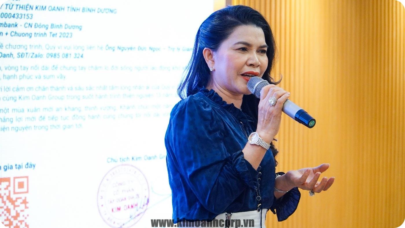 Bà Đặng Thị Kim Oanh, Chủ tịch HĐQT kiêm Tổng Giám đốc Kim Oanh Group chia sẻ hành trình đã đi qua trong năm 2022 và những dự định trong năm mới 
